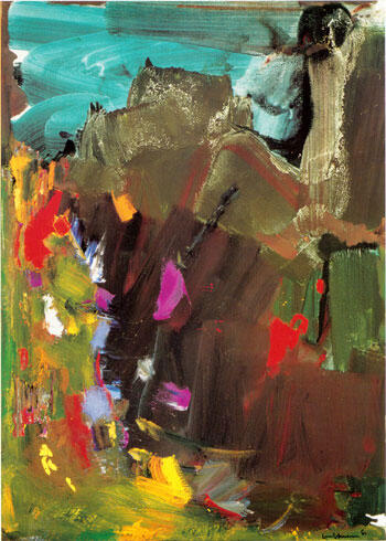 Hans Hofmann - And Out of the Caves the Night Threw a Handful of Pale Tumbling Pigeons into the Light