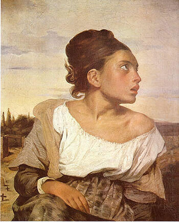 F.V.E. Delcroix - Orphan Girl at the Cemetery 1823