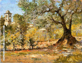William Merrit Chase - Olive Trees in Florence 1911