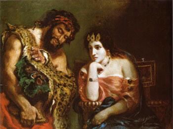 F.V.E. Delcroix - Cleopatra and the Pesant 1838