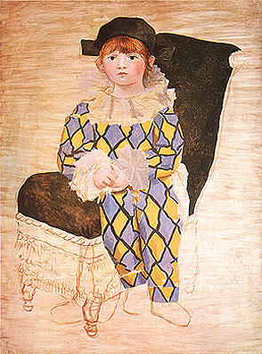 Pablo Picasso - Paul as Harlequin (1924)