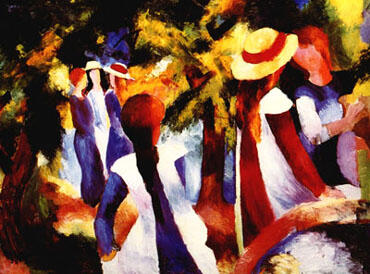 August Macke - Girls Under Trees (1914)
