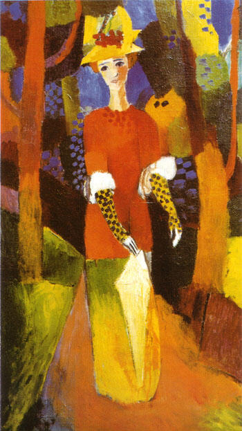 August Macke - Woman in Park 1914