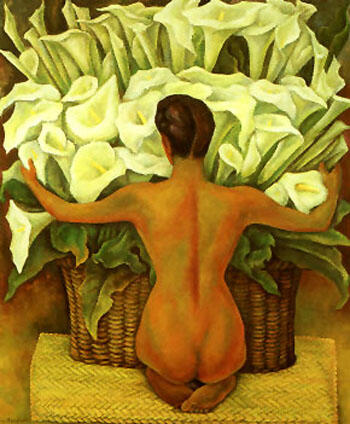 Diego Rivera - Nude with Calla Lilies 1944