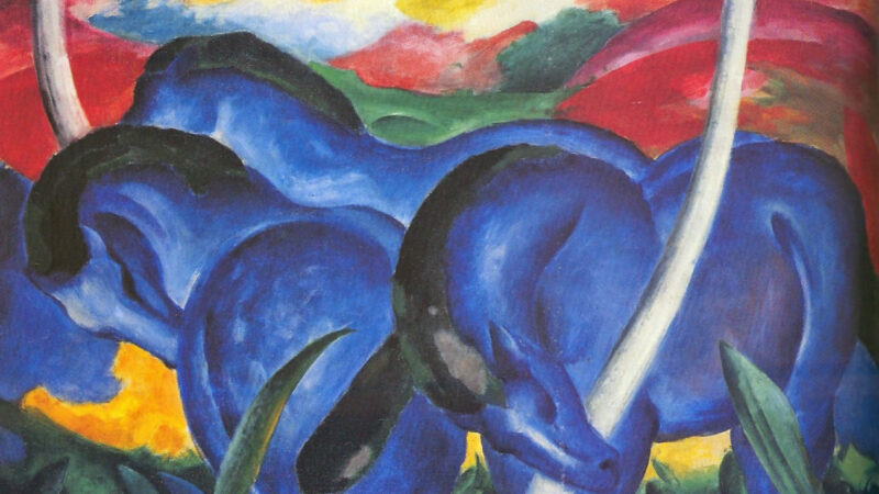Large Blue Horses 1911 By Franz Marc