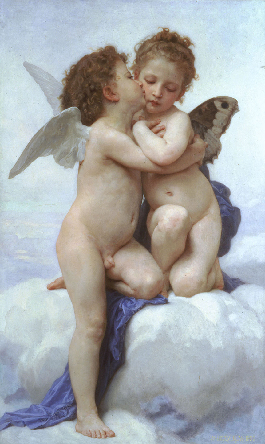L'Amour et Psyche, Enfants 1890 (Cupid and Psyche) By William-Adolphe Bouguereau
