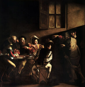 The Calling of St. Matthew c1600 By Caravaggio