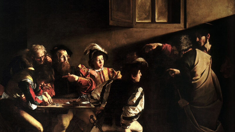 The Calling of St. Matthew c1600 By Caravaggio