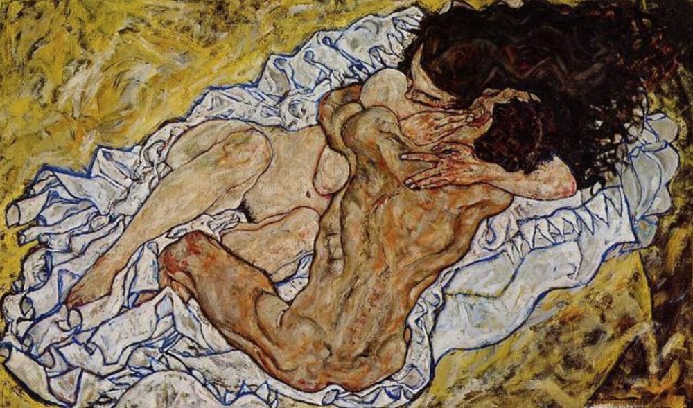 Embrace (Lovers II) 1917 By Egon Schiele