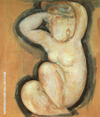 Caryatid 1913 1 by Amedeo Modigliani | Oil Painting Reproduction