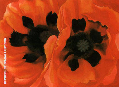 Oriental Poppies 1928 by Georgia O'Keeffe | Oil Painting Reproduction
