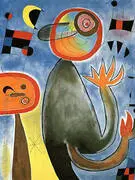 Ladders Cross the Blue Sky in a Wheel of Fire 1953 By Joan Miro