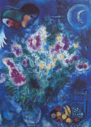 Still Life with Flowers 1948 By Marc Chagall