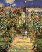 The Artist's Garden at Vetheuil By Claude Monet