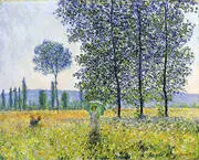 Sunlight Under the Poplars By Claude Monet