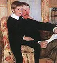 Alexander Cassatt and His Son Robert 1985 Detail By Mary Cassatt