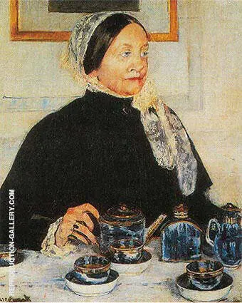 Lady at the Tea Table 1885 By Mary Cassatt