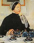 Lady at the Tea Table 1885 By Mary Cassatt