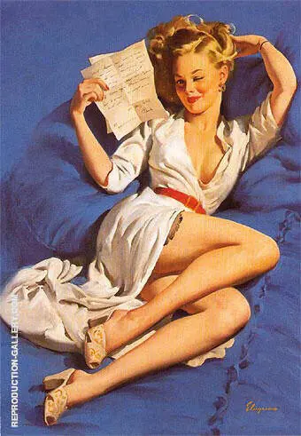 Gil Elvgren He Thinks Im Too Good to Be True 1947 By Pin Ups