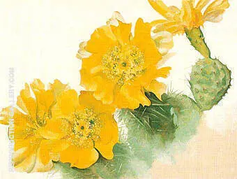Yellow Cactus Flower 1940 By Georgia O'Keeffe