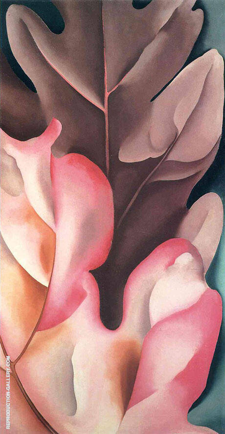 Oak Leaves Pink and Grey 1929 | Oil Painting Reproduction
