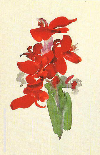Red Canna 1920 by Georgia O'Keeffe | Oil Painting Reproduction