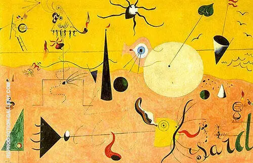 Catalan Landscape The Hunter 1923 By Joan Miro