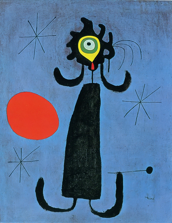 Joan Miro Woman in front of the Sun | Oil Painting Reproduction