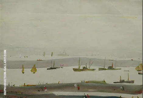 The Estuary 1956 By L-S-Lowry