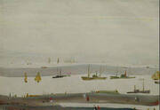 The Estuary 1956 By L-S-Lowry
