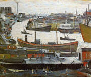 River Wear at Sunderland 1961 By L-S-Lowry