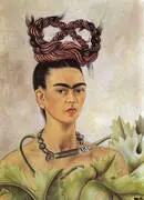 Self Portrait with Braid 1941 By Frida Kahlo