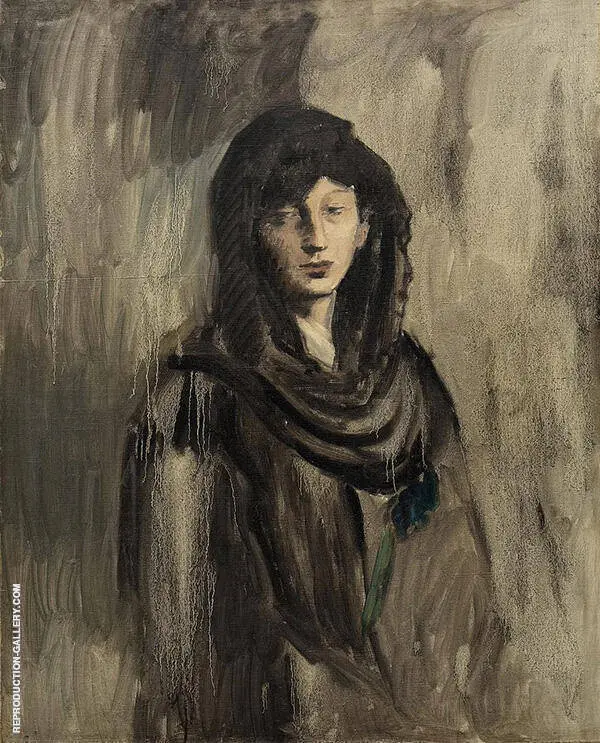 Fernande with a Black Mantilla 1905 By Pablo Picasso