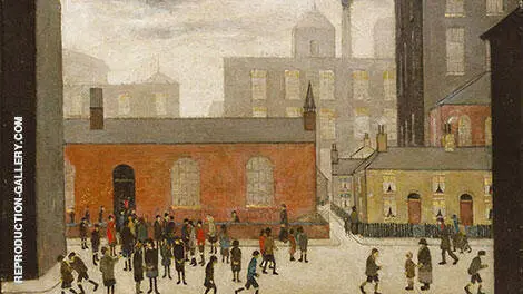 Coming out of School 1927 By L-S-Lowry