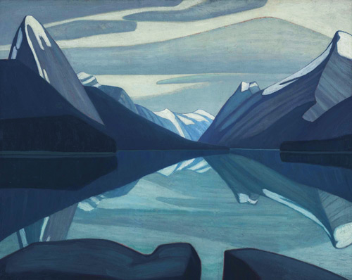 Maligne Lake Jasper Park 1924 by Lawren Harris | Oil Painting Reproduction