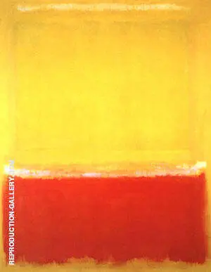 White, Yellow Red on Yellow 1953 By Mark Rothko (Inspired By)