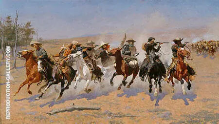 A Dash For Timber By Frederic Remington