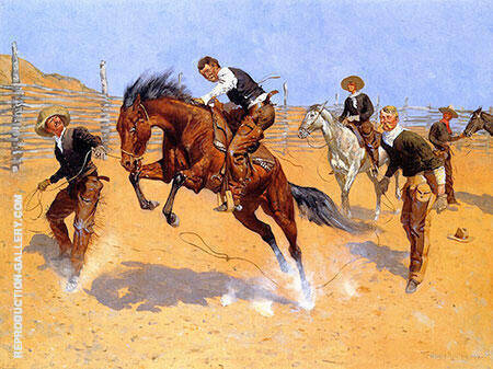 Turn Him Loose, Bill by Frederic Remington | Oil Painting Reproduction