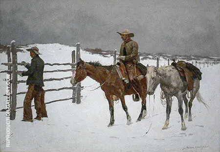 The Fall of the Cowboy By Frederic Remington