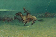 The Stampede By Frederic Remington
