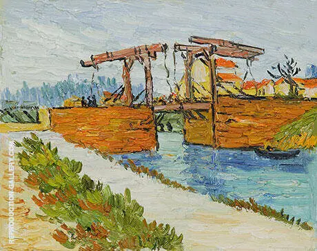 Langlois Bridge at Arles with Road Alongside the Canal By Vincent van Gogh