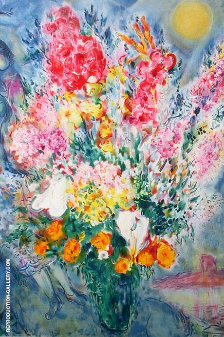 Bouquet De Fleurs Painting By Marc Chagall Reproduction Gallery