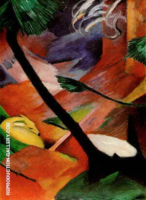 Deer in the Woods II By Franz Marc