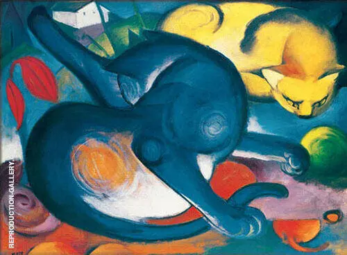 Two Cats 1912 By Franz Marc