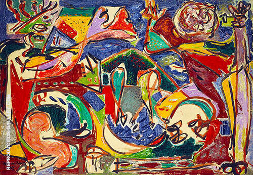 The Key 1946 by Jackson Pollock (Inspired By) | Oil Painting Reproduction