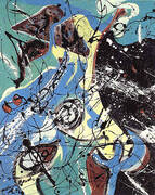 Composition mit blau By Jackson Pollock (Inspired By)