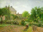 Artist`s Garden at Eragny By Camille Pissarro