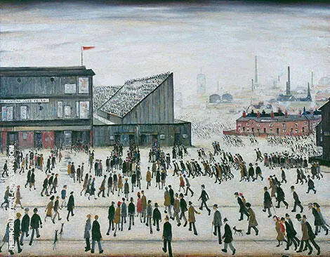 The Football Match By L-S-Lowry
