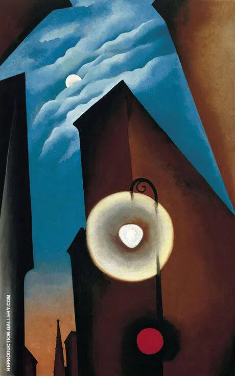 New York with Moon 1925 By Georgia O'Keeffe