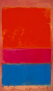 No 1 Untitled Royal Red and Blue 1954 By Mark Rothko (Inspired By)